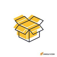 Open Package icon illustration. Open Package symbol isolated on white background vector