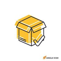 Delivery Box icon illustration. Delivery Box symbol isolated on white background. vector