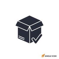 Delivery Box icon illustration. Delivery Box symbol isolated on white background. vector