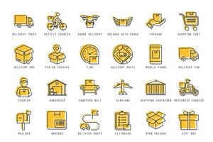 Set of Delivery icons illustration. icons bundle isolated on white background. vector