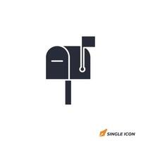 Mailbox icon illustration. Mailbox symbol isolated on white background vector