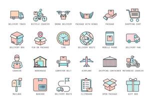 Set of Delivery icons illustration. icons bundle isolated on white background. vector