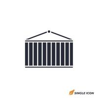 Shipping Container icon illustration. Shipping Container symbol isolated on white background vector