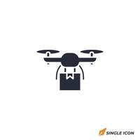 Drone Delivery icon illustration. Drone Delivery symbol isolated on white background. vector