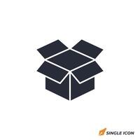 Open Package icon illustration. Open Package symbol isolated on white background vector