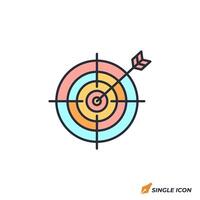Target icon illustration. Target symbol isolated on white background. vector