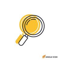 Magnifying glass icon illustration. Magnifying glass symbol isolated on white background. vector