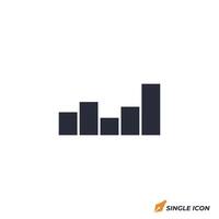 Chart icon illustration. Chart symbol isolated on white background. vector