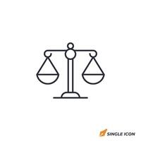Scale icon illustration. Scale symbol isolated on white background. vector