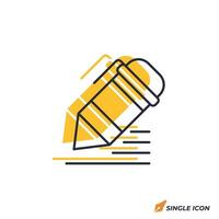 Pen icon illustration. Pen symbol isolated on white background. vector