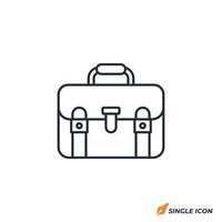 Briefcase icon illustration. Briefcase symbol isolated on white background. vector