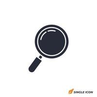 Magnifying glass icon illustration. Magnifying glass symbol isolated on white background. vector