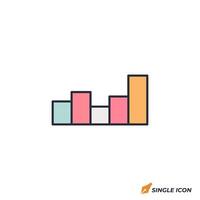 Chart icon illustration. Chart symbol isolated on white background. vector