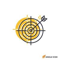 Target icon illustration. Target symbol isolated on white background. vector