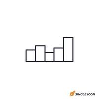Chart icon illustration. Chart symbol isolated on white background. vector