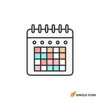 Calendar icon illustration. Calendar symbol isolated on white background. vector