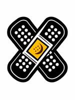 a bandage with a smiley face on it vector