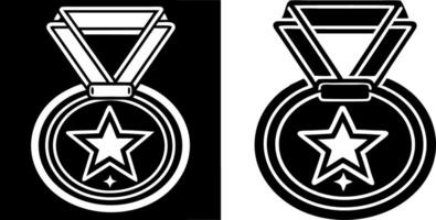 two medals with stars on them vector