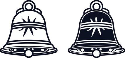 two bell icons on a white background vector