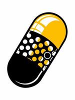 pill capsule icon illustration design vector