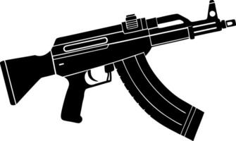 an ak47 machine gun on a white background vector