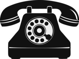 an old fashioned telephone icon on a white background vector