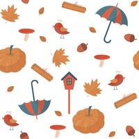 autumn seamless pattern vector