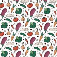 vegetables seamless pattern vector