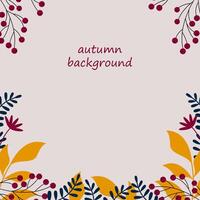 floral autumn background vector