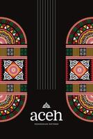 Indonesian Ethnic pattern design layout idea for social media post vector