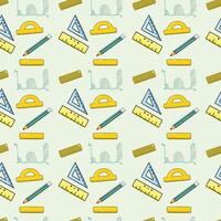 Back To Memphis Seamless Pattern Design vector