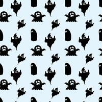 Ghost Meeting Seamless Pattern Design vector