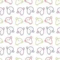 Ghost Seamless Pattern Design vector