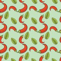 Chili Peppers Seamless Pattern Design vector