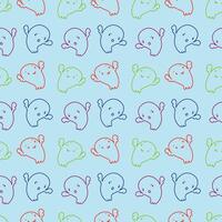 Ghost Seamless Pattern Design vector