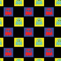 Ghost Game Seamless Pattern Design vector