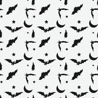 Darkness In The Sky Seamless Pattern Design vector