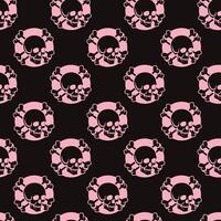 Pirate Lily Is In Love Seamless Pattern Design vector