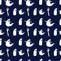 Ghost Seamless Pattern Design vector