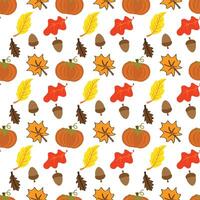 Autumn Is Here Seamless Pattern Design vector