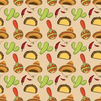 Cinco de Mayo Seamless Pattern Design vector