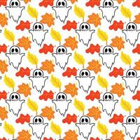 Charming Ghosts Seamless Pattern Design vector