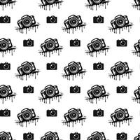 Flash Light Camera Seamless Pattern Design vector