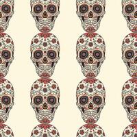 Hipster Skulls Seamless Pattern Desig vector