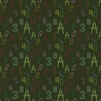 Digital World Of Numbers Seamless Pattern Design vector
