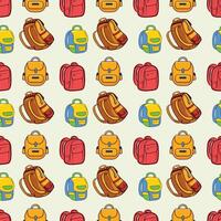 Backpack Land Seamless Pattern Design vector