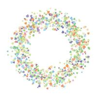 Heart round frame with space for text hearts border and frame vector