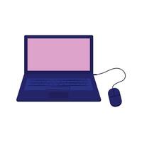 Laptop with blank screen isolated on white background vector