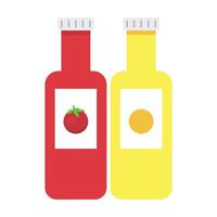 Sauce Bottle Icon isolated on white background vector