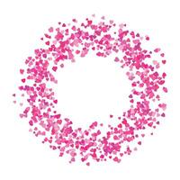 Heart round frame with space for text hearts border and frame vector